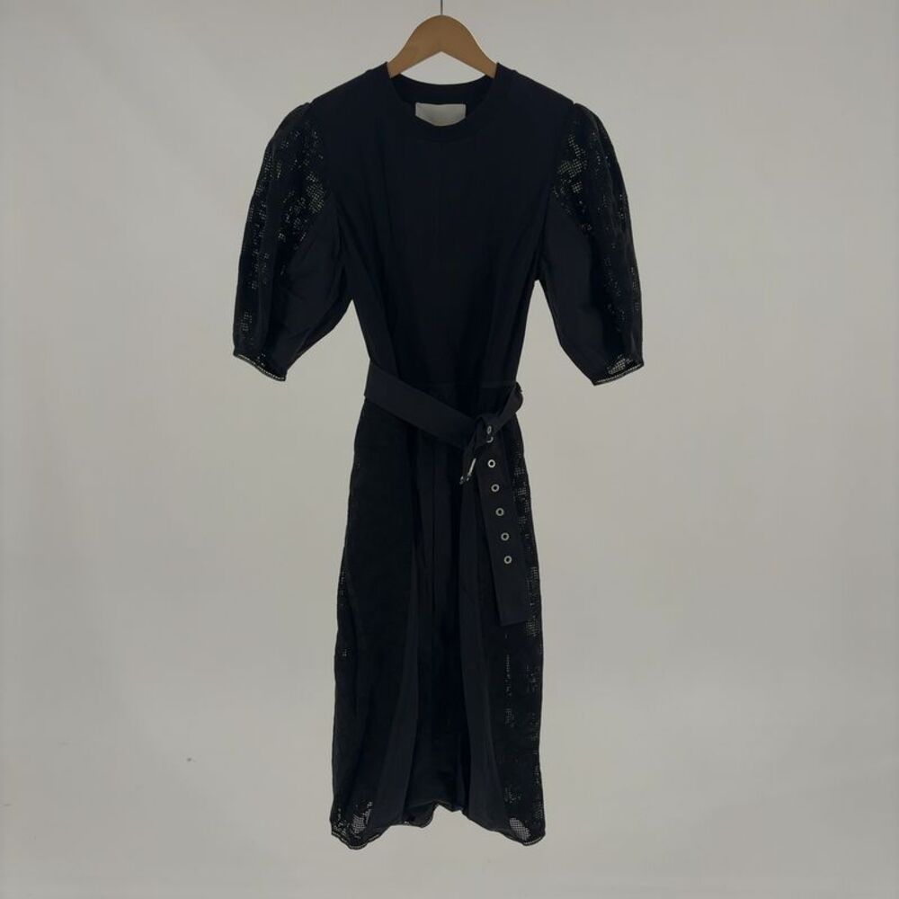 3.1 Phillip Lim Bonded Lace Puff Sleeve T-Shirt